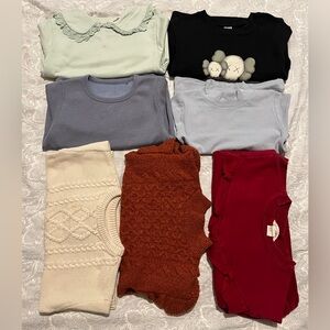 BUNDLE of 7 Kids long sleeved tops Size 4T
